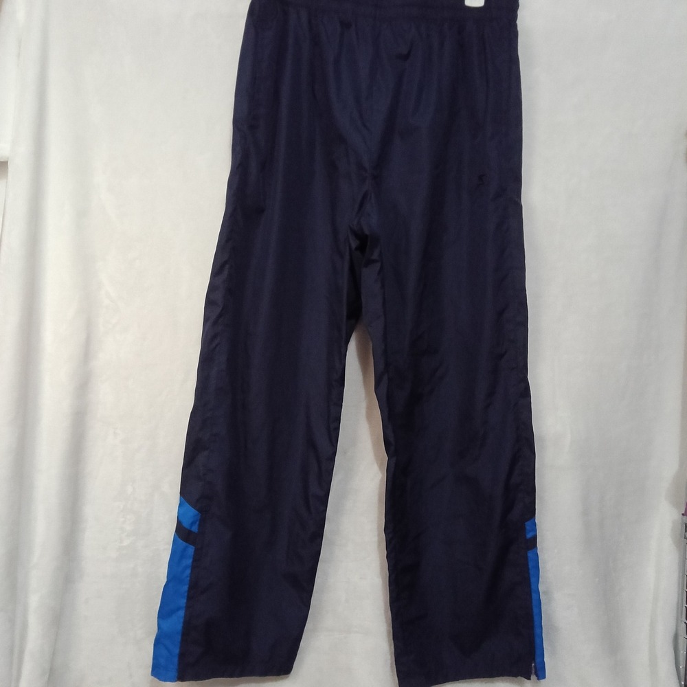 Starter Mens Vintage Track Pants Navy Blue Mesh Lined Windbreaker Large